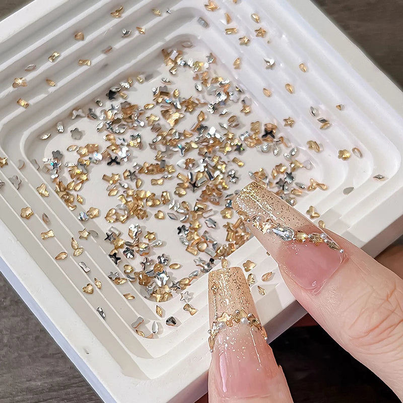 1440Pcs Resin Rhinestone Nail Charms – Flat Back Gem Set