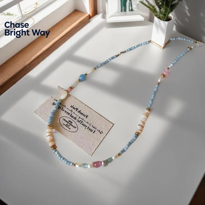 Freshwater Pearl Beaded Collar Necklace – Handmade Women's Gift