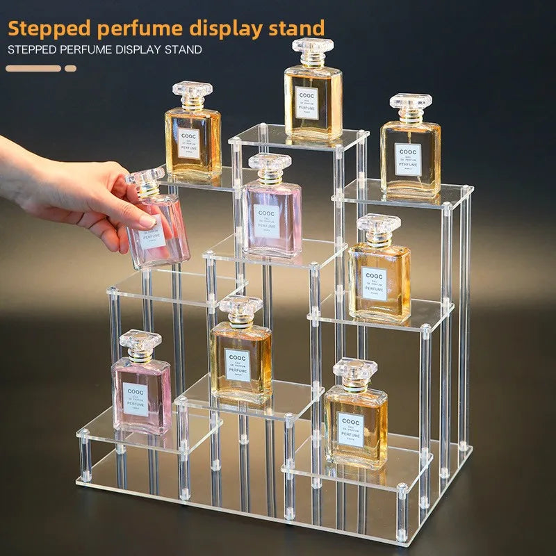 Multi-Tier Clear Acrylic Display Stand for Collectibles & Décor
