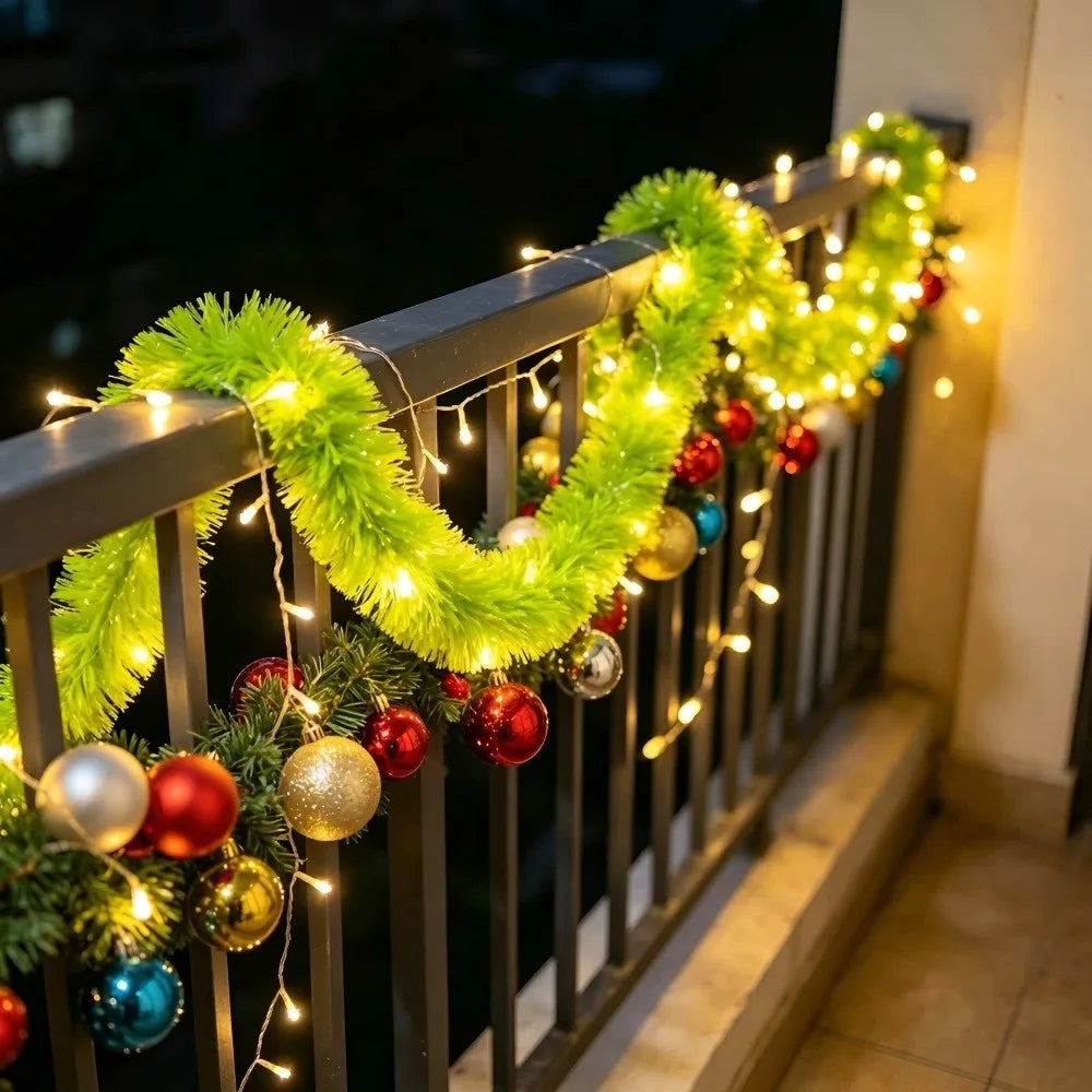 Christmas LED Furry String Lights Santa Garland 3m/5.7m