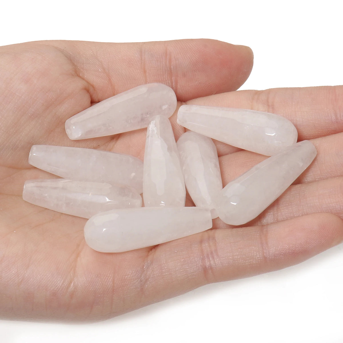 Water Drop Spacer Beads 10x30mm – Chalcedony Howlite DIY Jewelry