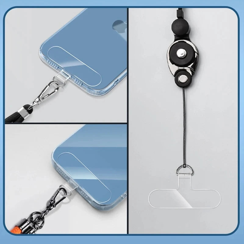 Universal TPU Phone Lanyard Tether Pad – Anti-Drop Cord Strap