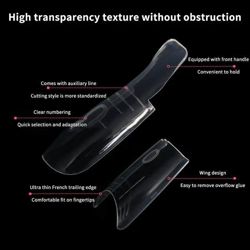 Sandwich Dual Nail Forms 60pcs – Oval Extension Top & Bottom Mold