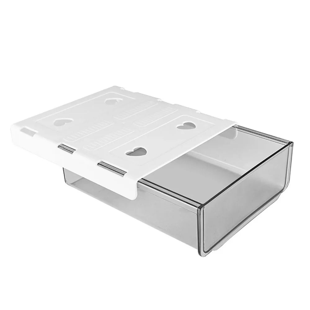 Self-Adhesive Under Desk Drawer Organizer – Gray & White