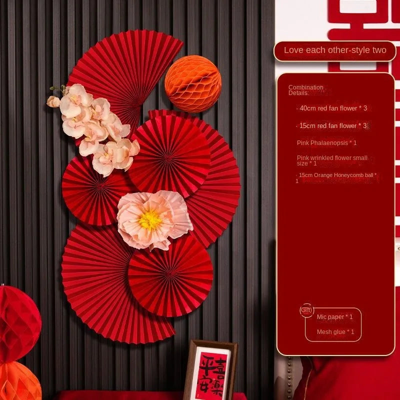 Chinese New Year Paper Flower Backdrop – DIY Red Spring Decor