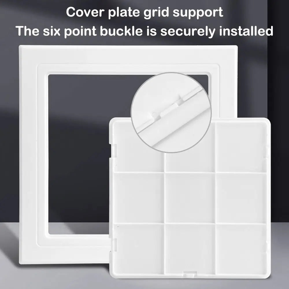 White Hinged Access Panel Hatch – Self-Adhesive ABS Plastic