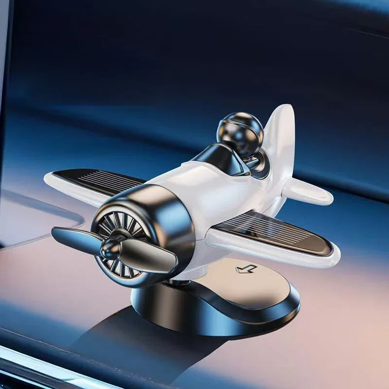Solar Rotating Airplane Car Dashboard Ornament | 360° Spin