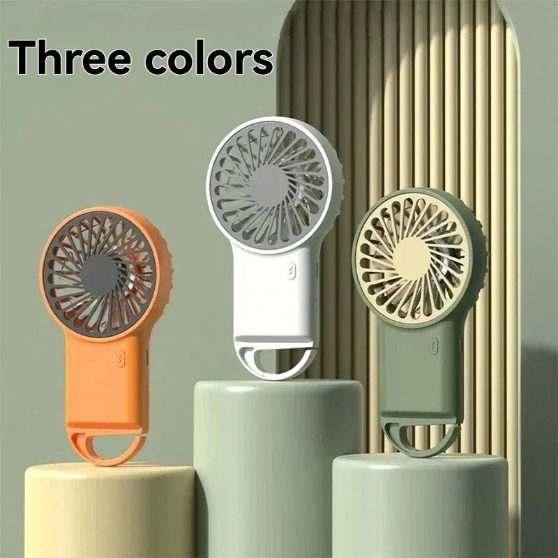 Cute Cartoon Mini Fan – Foldable USB-C Rechargeable Handheld