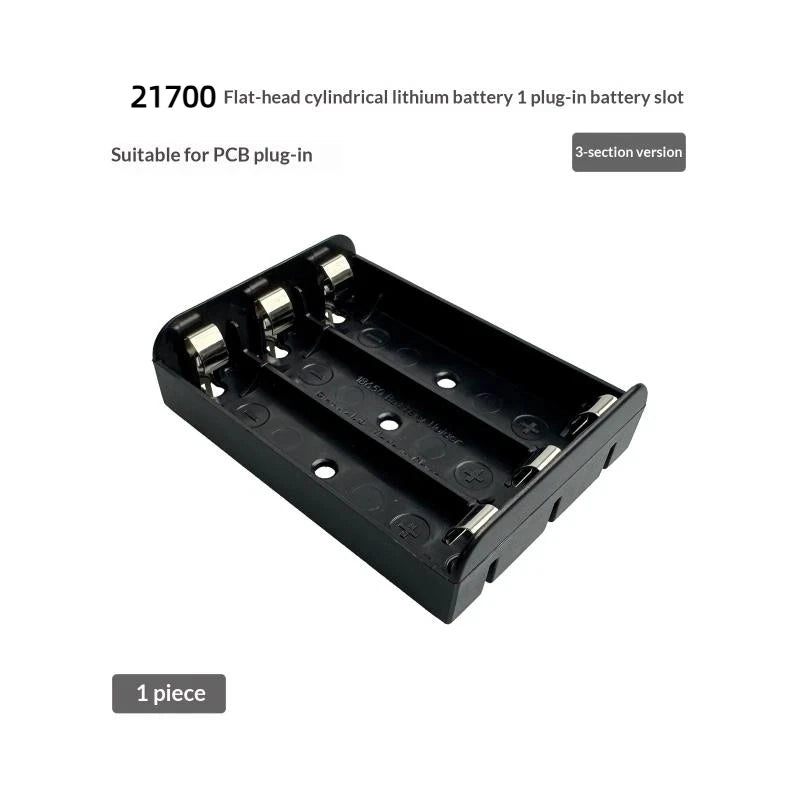 Nickel-Plated 21700 1–4S Battery Holder | DIY PCB Battery Box