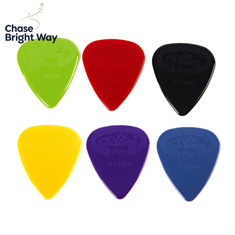 Alice 10-Pack Nylon Guitar Picks – Non-Slip Plectrums, Multi-Gauge