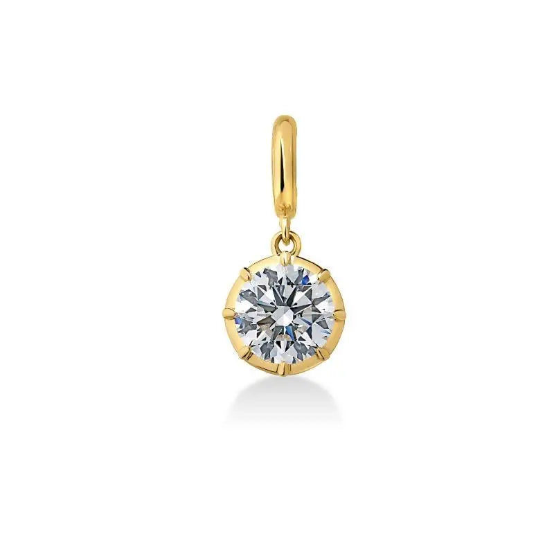 Women's Dainty CZ Pendant Necklace | Mixed Metal Bead Chain