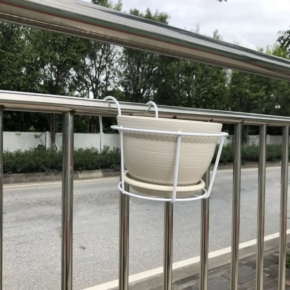 Iron Wall-Mounted Flower Pot Hanging Bracket | Balcony Stand