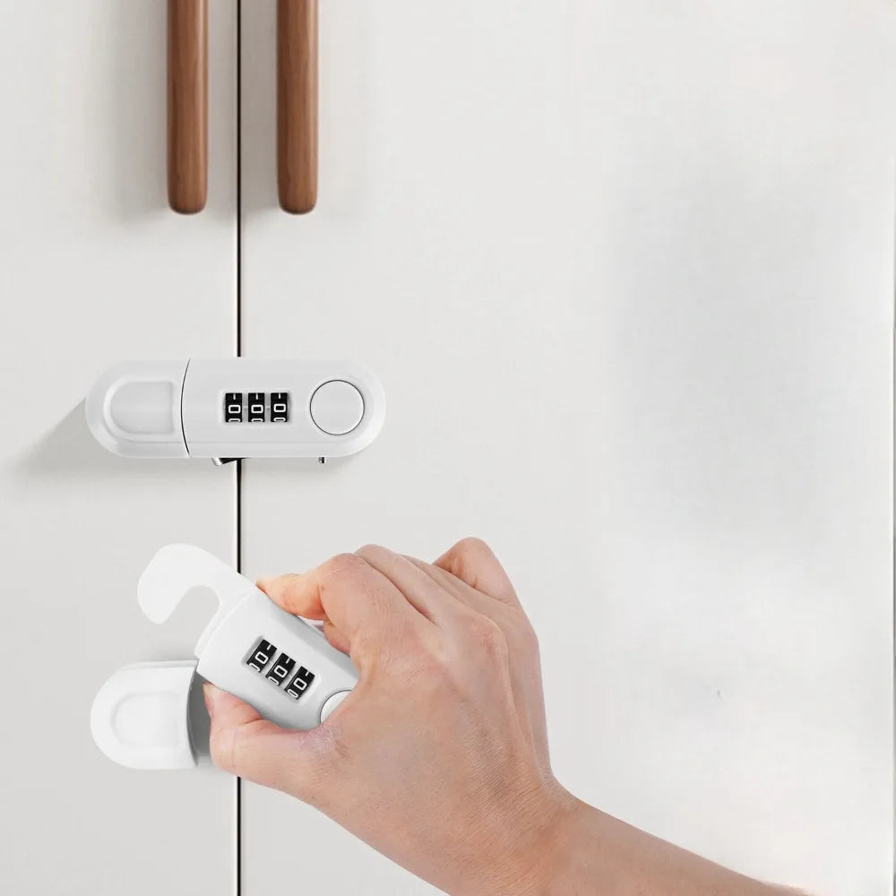 Child Safety Cabinet & Drawer Lock – Adhesive Plastic Lock