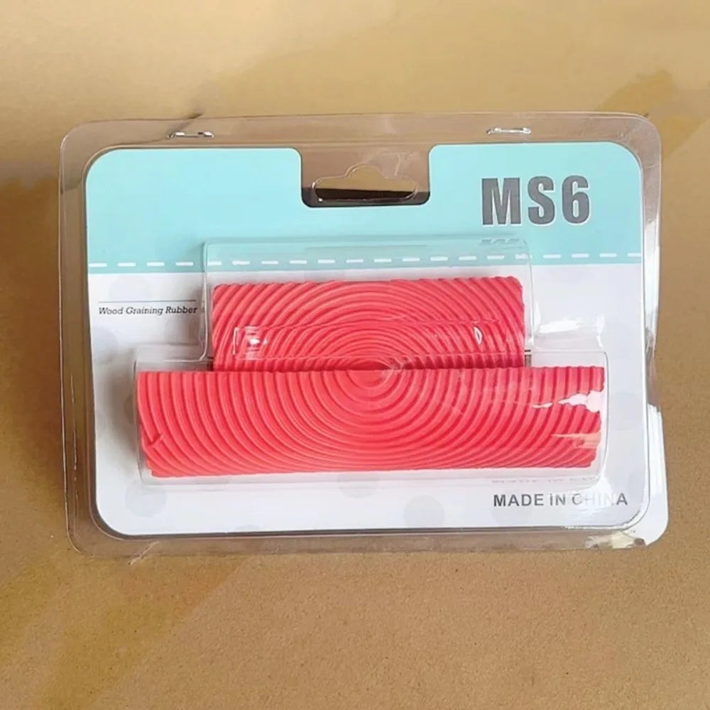 Rubber Wood Grain Roller Tool – Reusable DIY Graining Brush