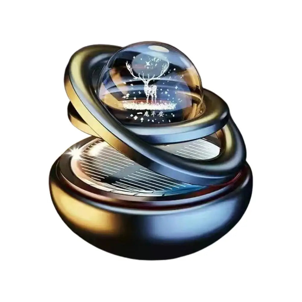 Solar Rotating Crystal Ball Car Aromatherapy Hanging Ornament