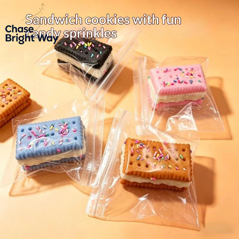 Ice Cream Sandwich Squishy Fidget Toy – Soft Squeeze Sensory