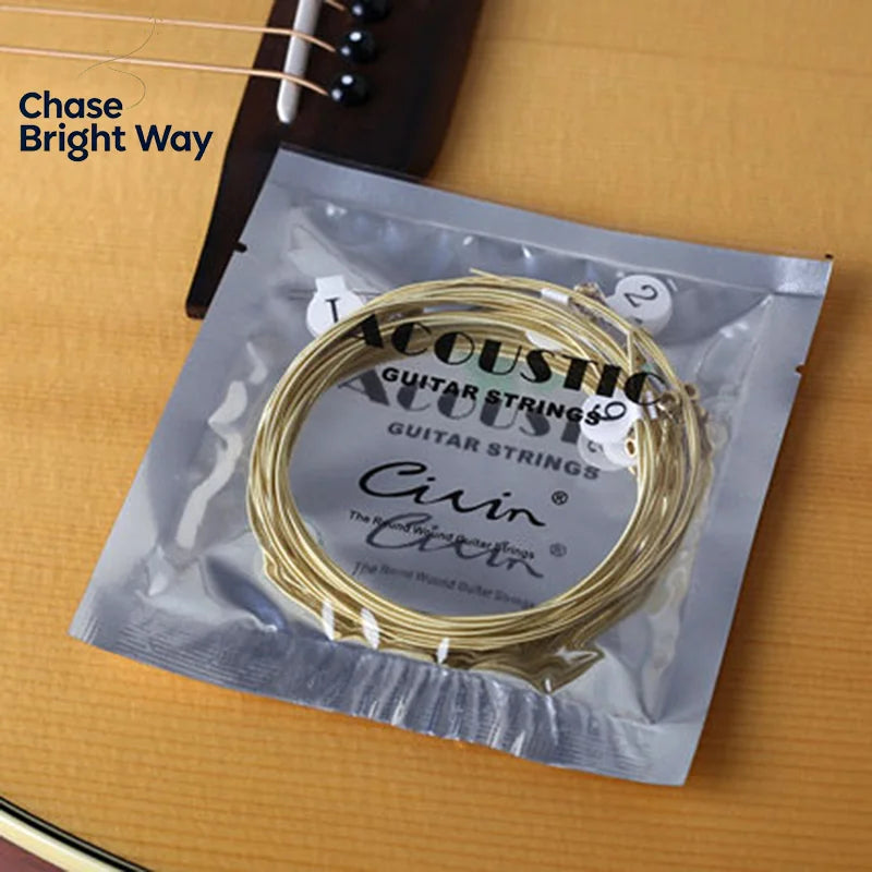 6-Pack Nickel Plated Steel Acoustic Guitar Strings Set