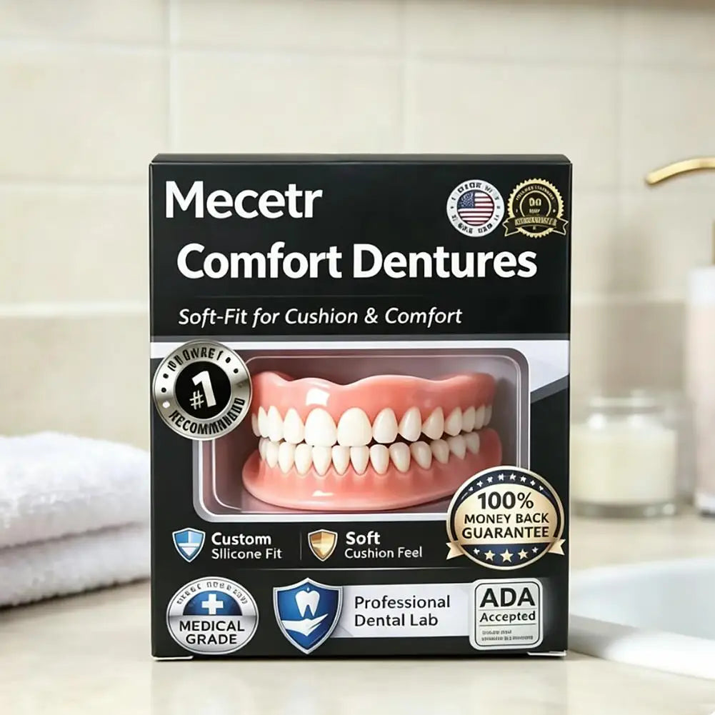 Temporary Full Denture Kit – Silicone Upper & Lower False Teeth