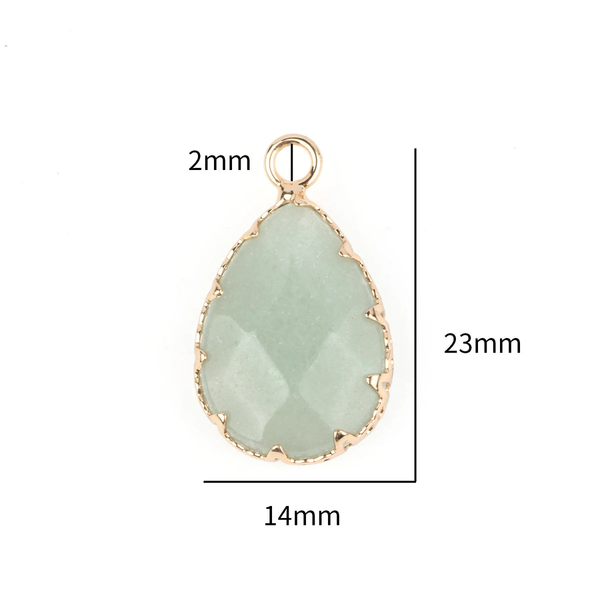 Natural Green Aventurine Stone Pendant Charm | DIY Jewelry