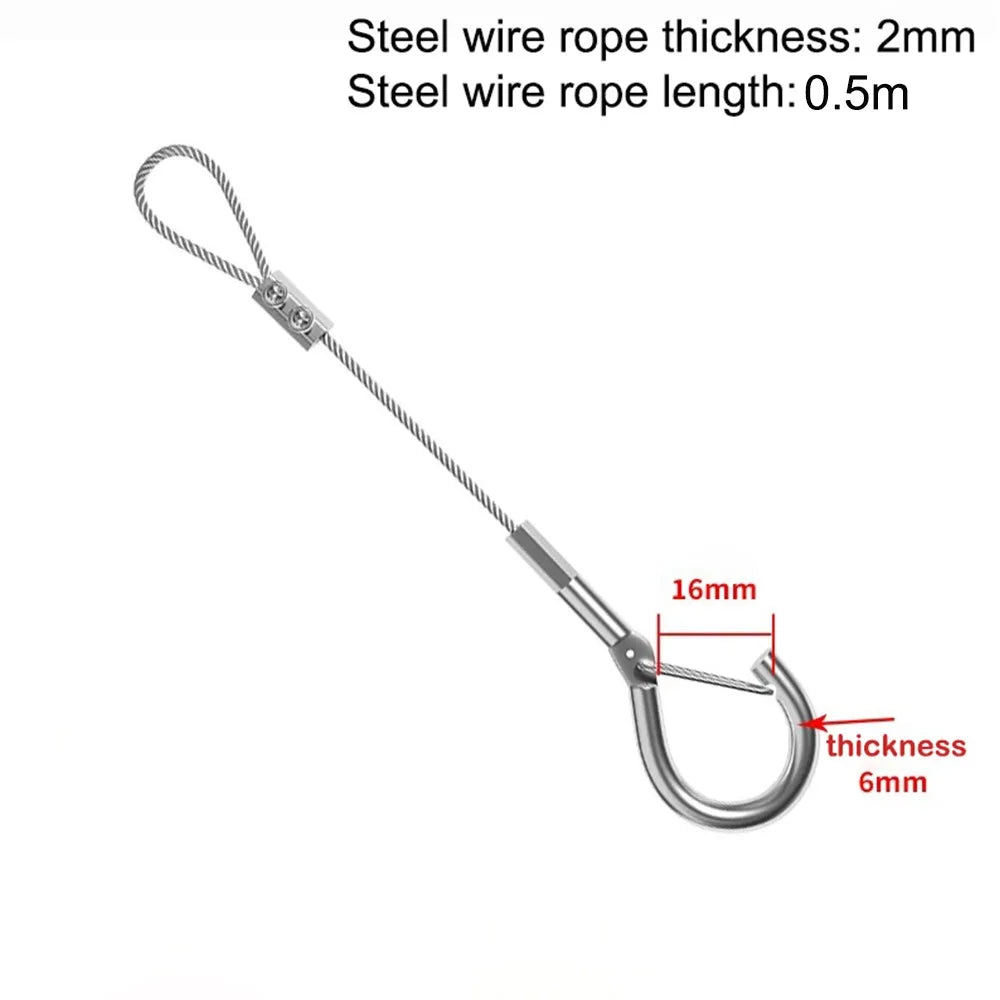 Adjustable Stainless Steel Wire Rope – Locking Suspension Lanyard