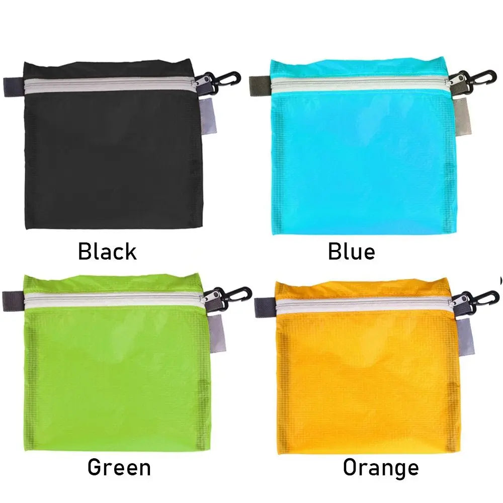 Waterproof Nylon Pouch with Carabiner Clip | Travel Organizer