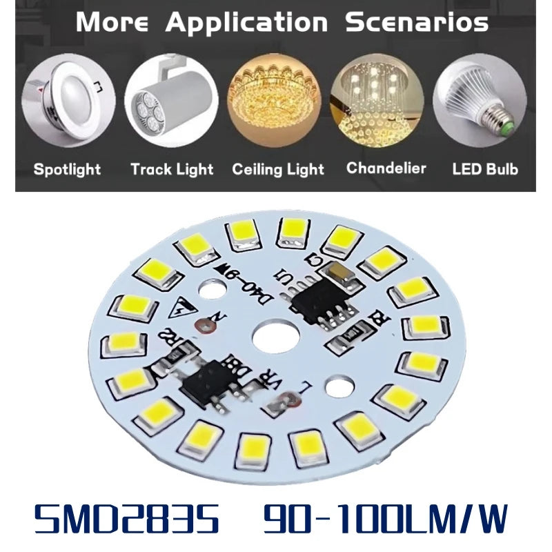 10-Pack AC220V SMD2835 LED Module Chips – Driver-Free 1.5W–12W