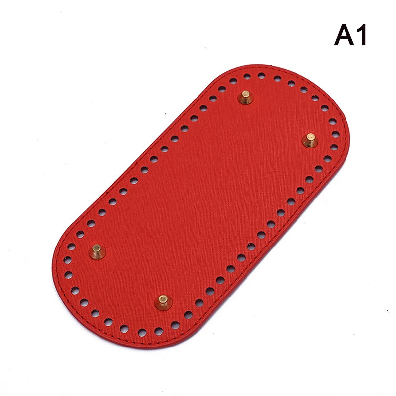 PU Leather Bag Base 22×10cm – DIY Crochet Knitted Bag Bottom