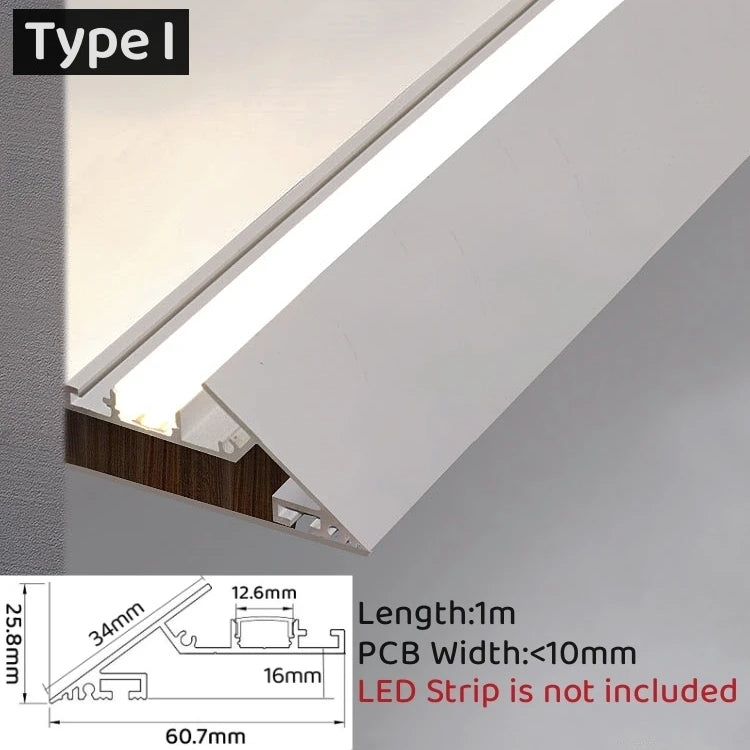 Trimless Recessed LED Aluminum Profile Channel 1M | 1–10pcs