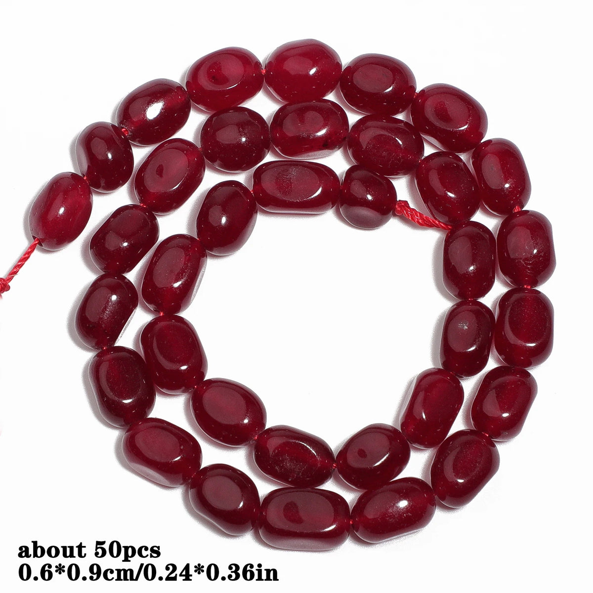 Red Chalcedony Stone Beads – Droplet, Square & Round DIY Jewelry
