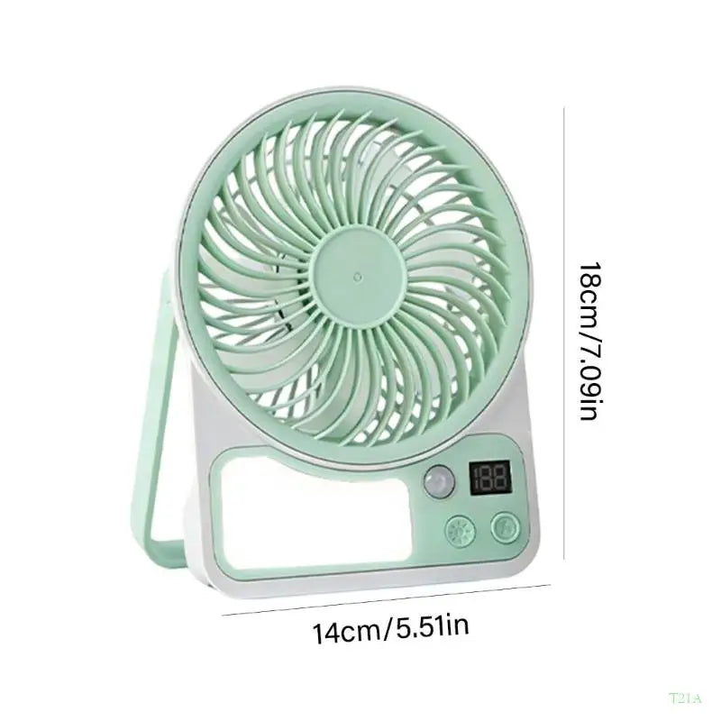 Rechargeable Clip Fan with Induction Night Light – 5 Speed