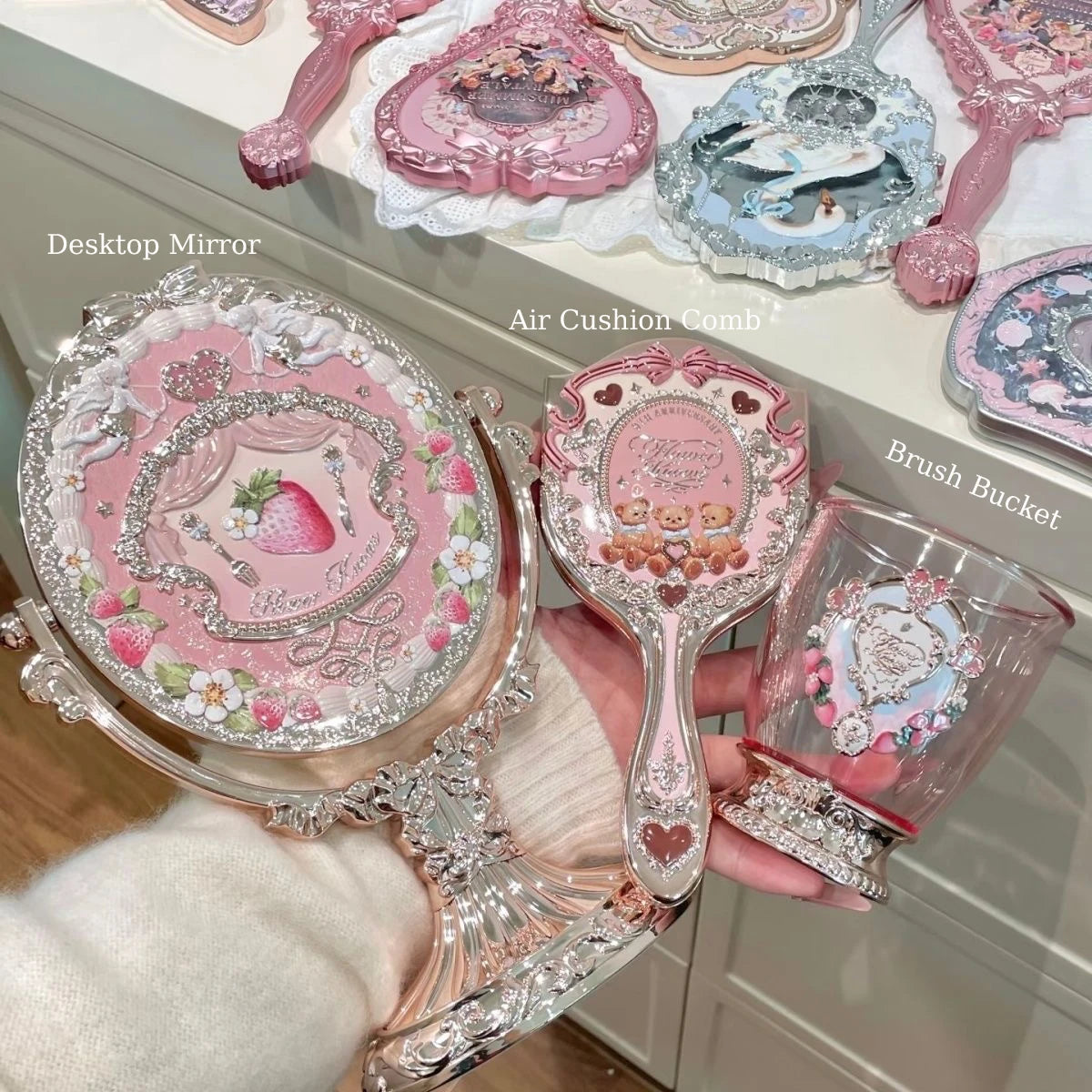Flower Knows 9th Anniversary 3-Piece Makeup Tool Set