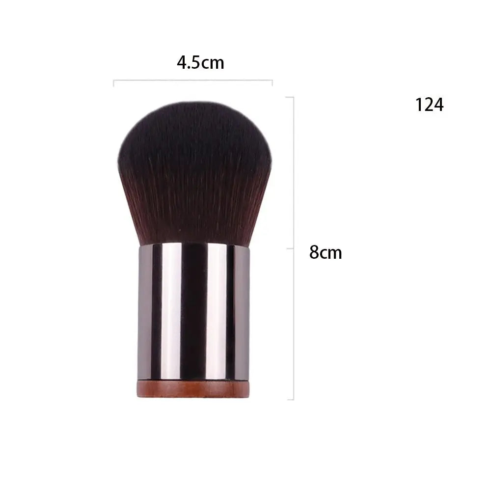 Round Head Buffing Foundation Brush – Wood Handle & Free Bag