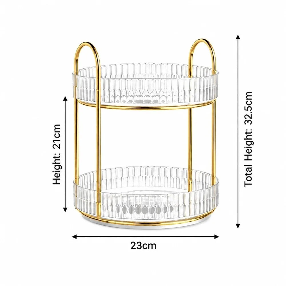 360° Rotating Multi-Tier Makeup & Desktop Organizer