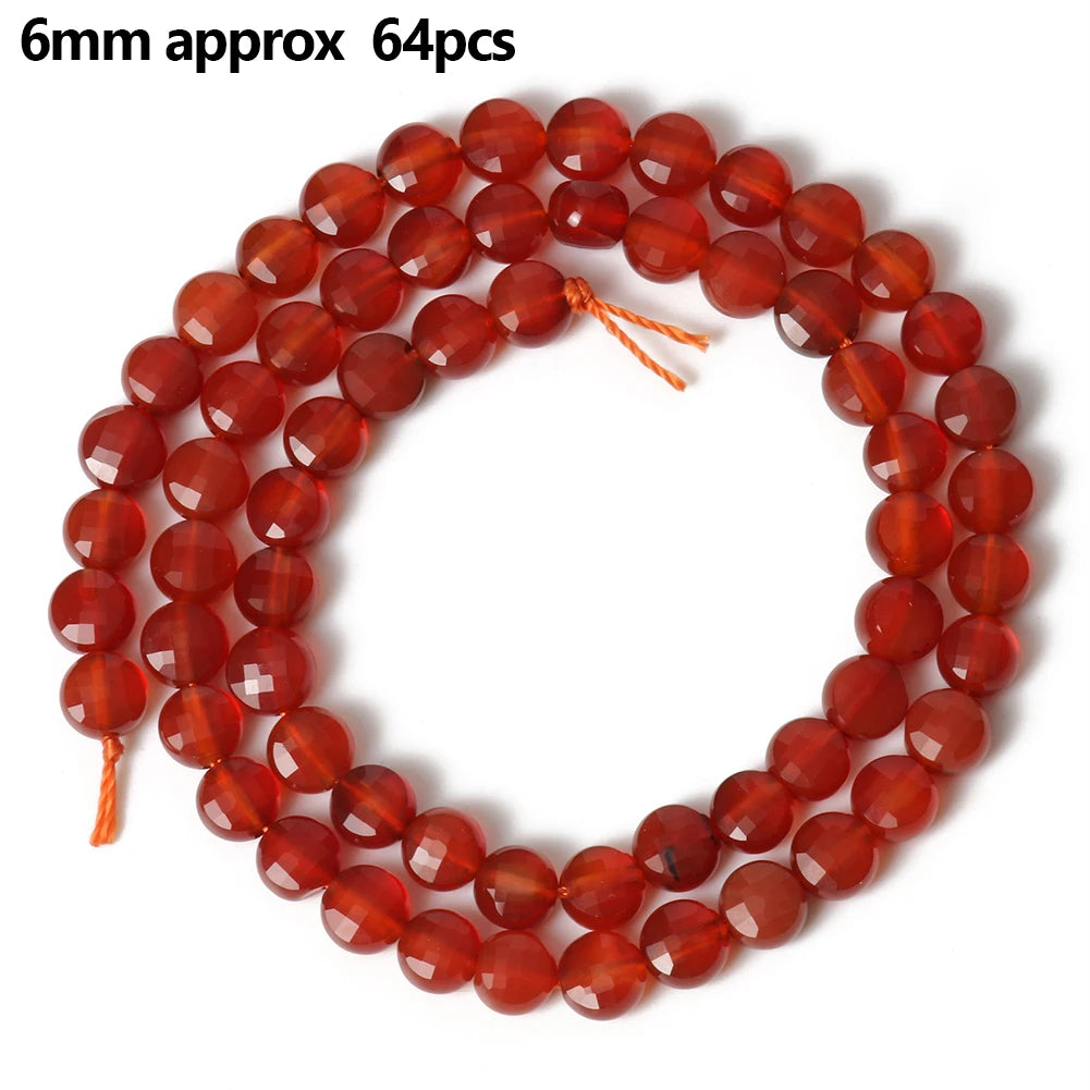 Red Agate Carnelian Loose Stone Beads 8mm – DIY Jewelry