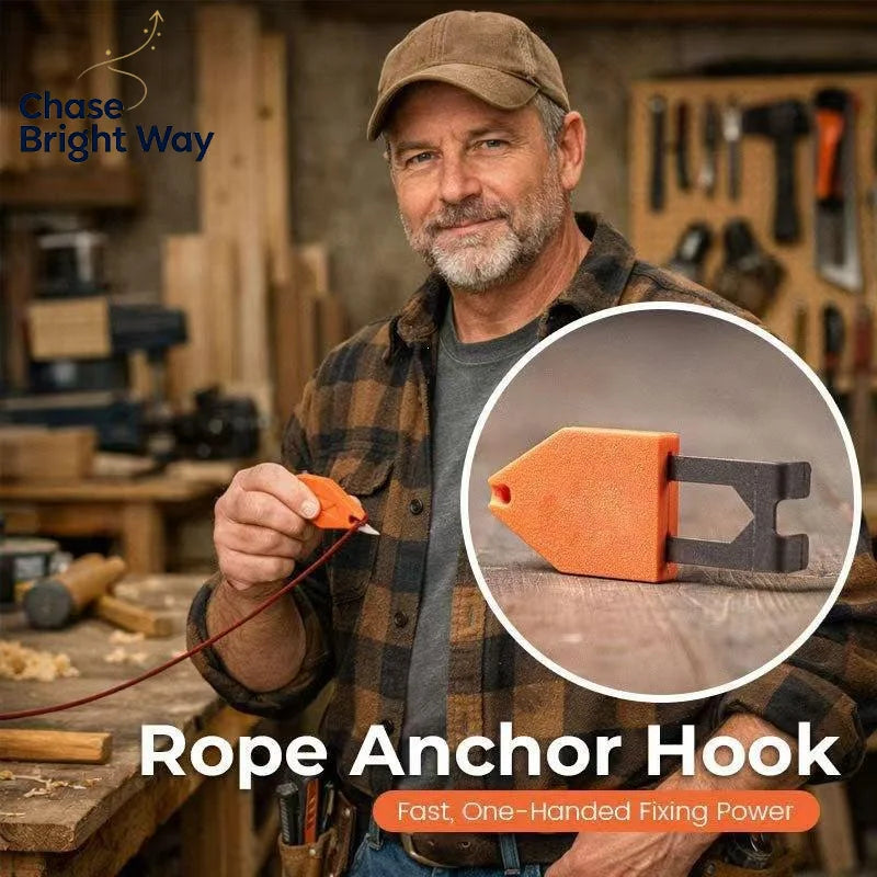 Non-Slip Rope Anchoring Hook with Built-In Cutter | Fastening
