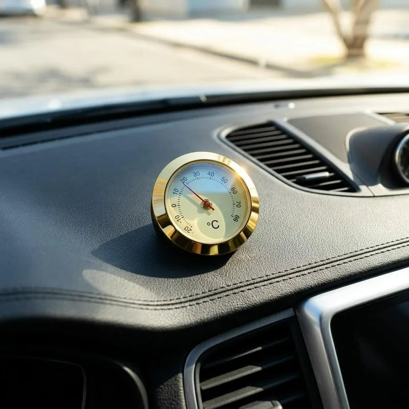 Mini Luminous Dial Thermometer – Zinc Alloy, -20°C to 80°C