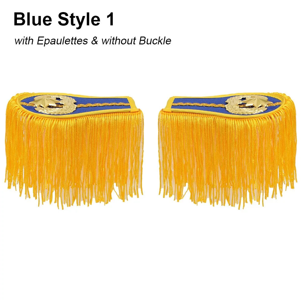 Tassel Fringe Epaulettes Shoulder Pad Brooch with Buckle – 1 Pair