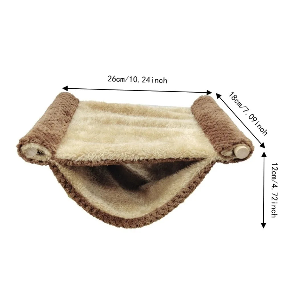 Flannel Hanging Hammock Bed for Hamsters & Small Pets