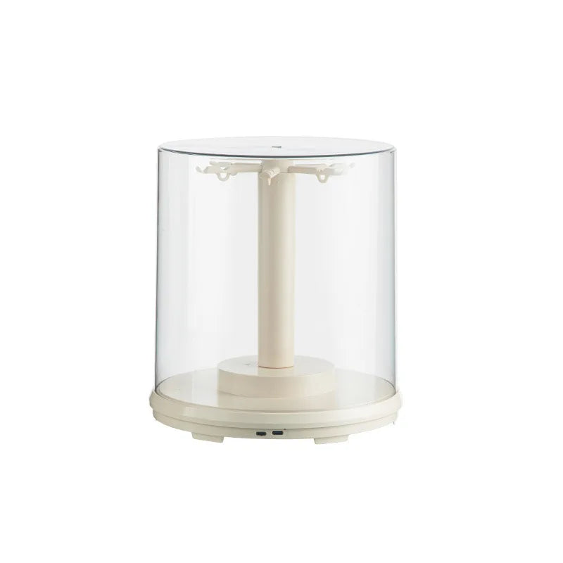 Rotating Display Case – Clap-Activated 360° Spin, Music & Dustproof