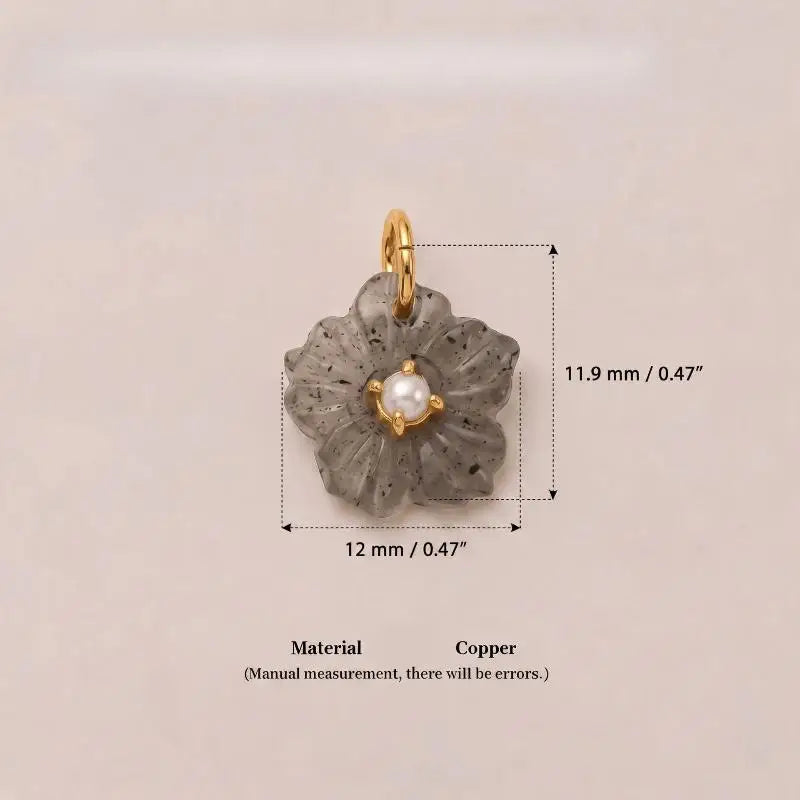Resin Flower Zircon Charm Pendant – Colorful DIY Jewelry