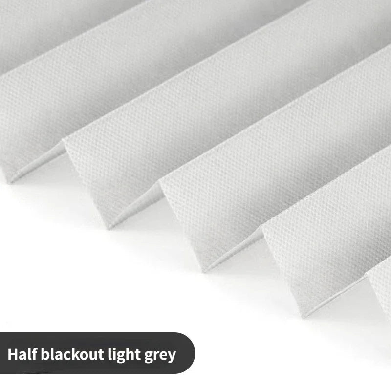 Self-Adhesive Pleated Blinds – Half Blackout Window Shades