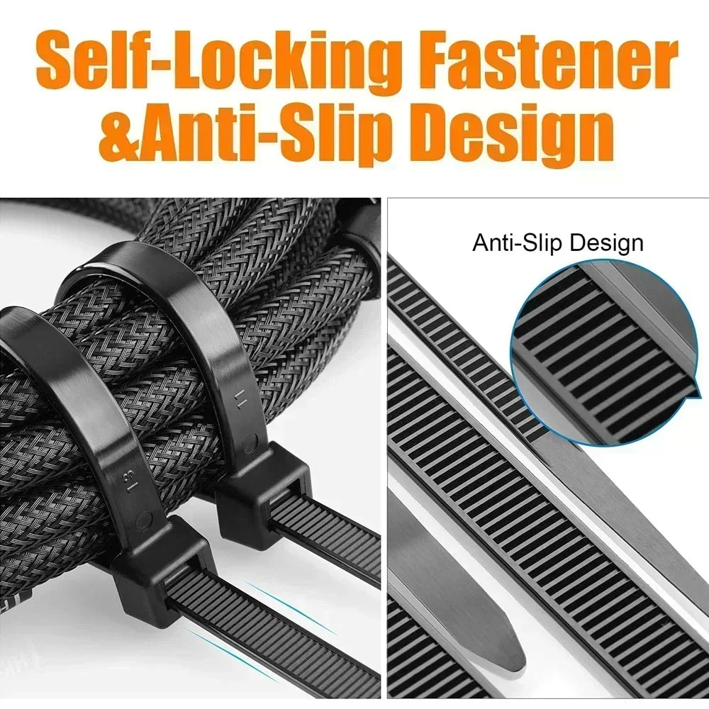 Nylon Self-Locking Cable Ties Zip Ties – Bulk 100–1000 Pcs