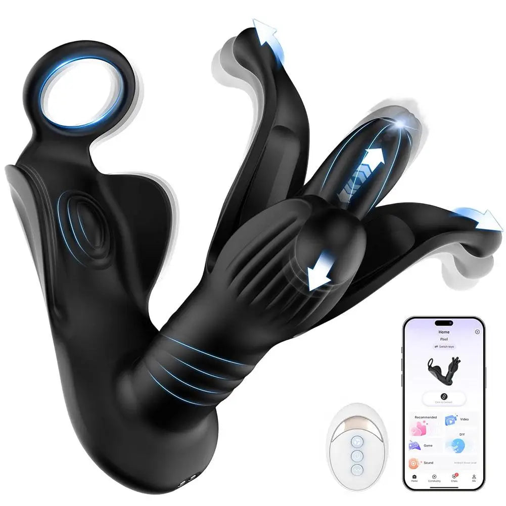 Wireless Bluetooth Prostate Massager – APP & Remote, 9 Modes