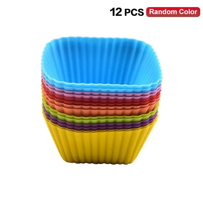 Silicone Bento Lunch Box Dividers – 12/24 Pcs Colorful Cups