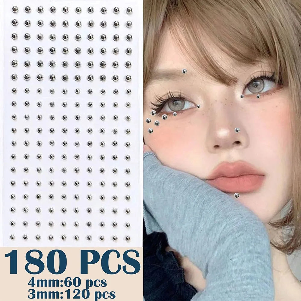 5D Resin Rhinestone Sticker Sheet – Self-Adhesive Gem Pearls