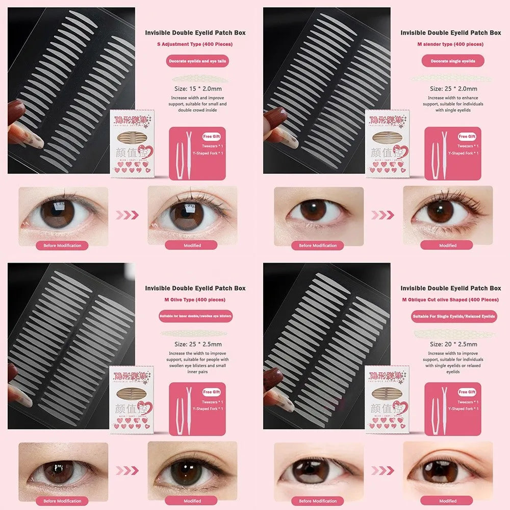 Double Eyelid Tape – Waterproof Invisible Strips 400 pcs