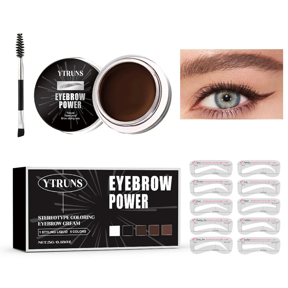YTRUNS 6-Color Eyebrow Gel Set with Brush – Waterproof Tinted