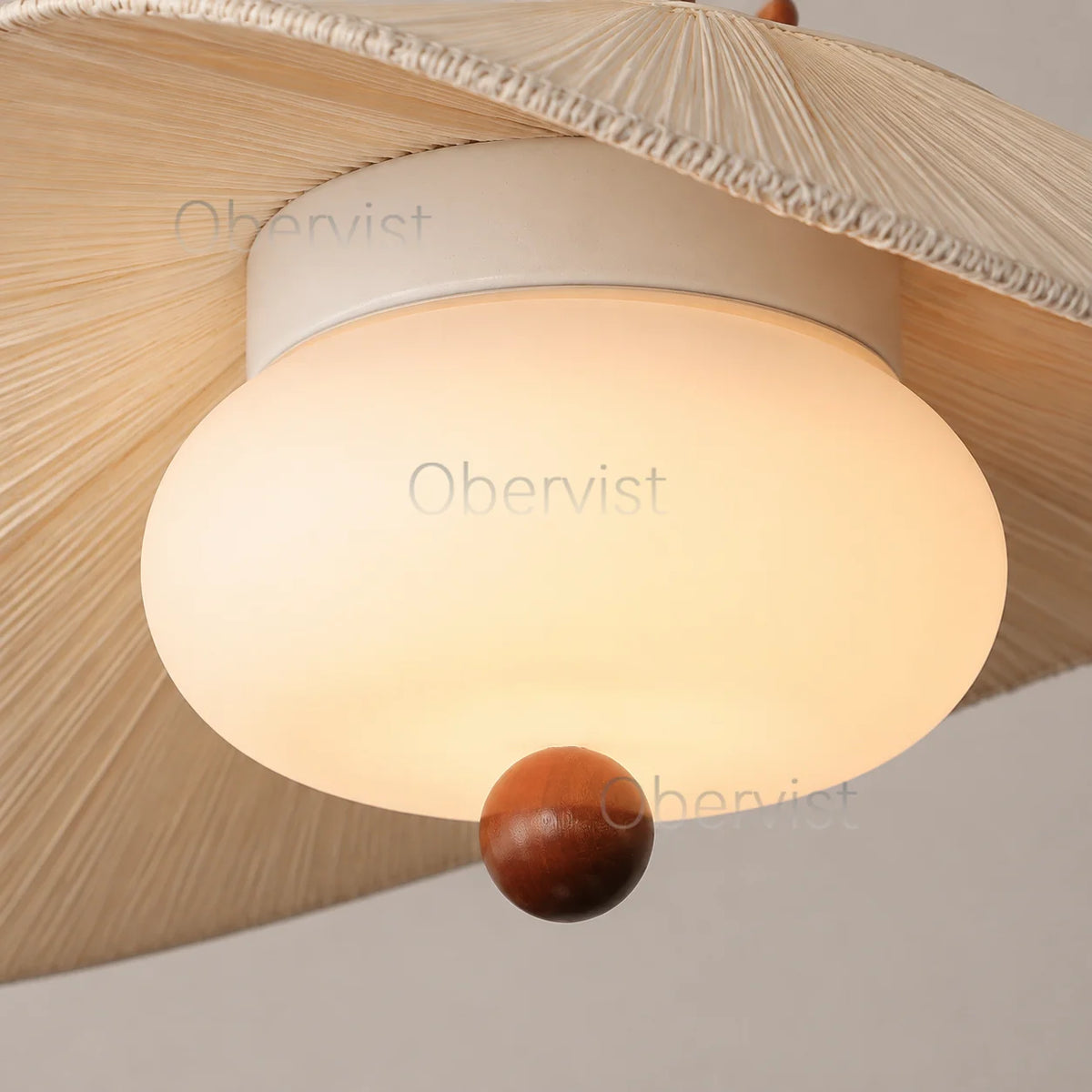 Wabi Sabi Wood Glass Pendant Chandelier – E27 Retro Hanging Light