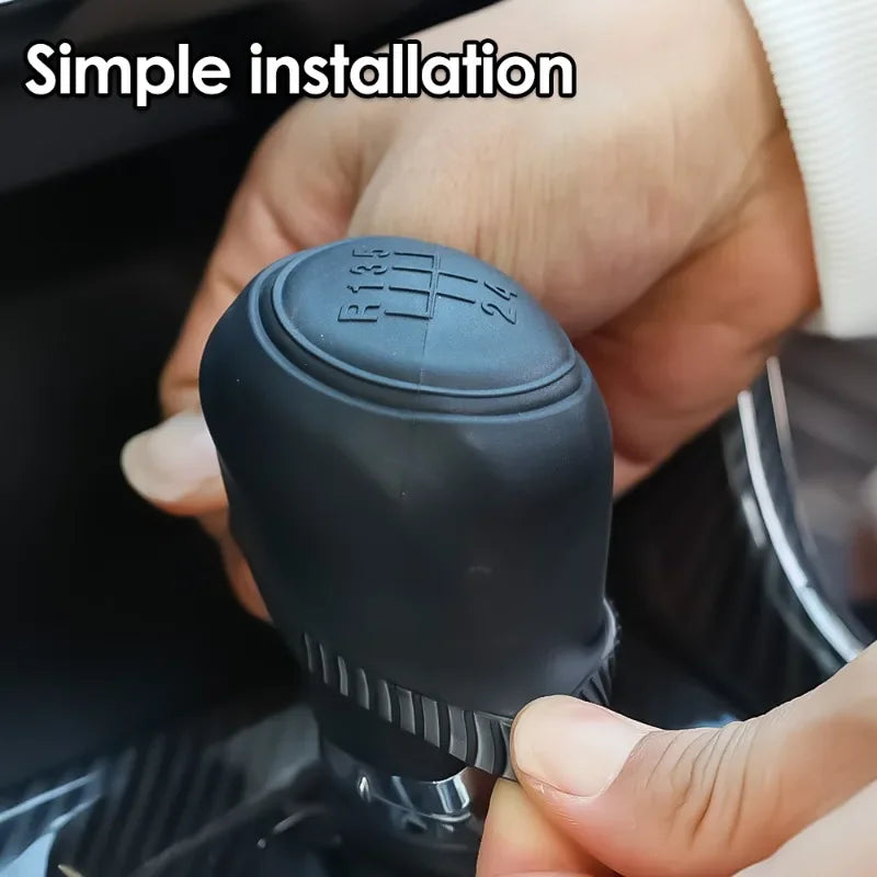 Silicone Gear Shift Knob Cover – Universal Manual Shifter Sleeve