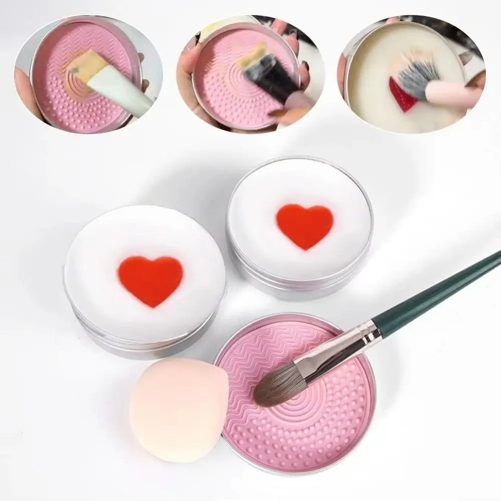 Makeup Brush Cleaner Soap & Silicone Mat – Deep Clean Set